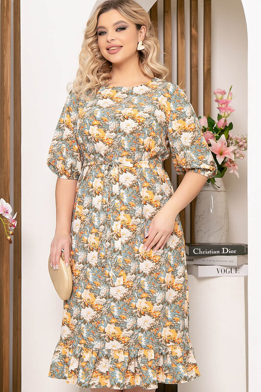 LT Collection Платье 279523 П5256 серо-голубой