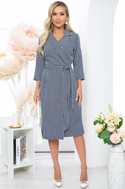 LT Collection Платье 279857 Б5155 белый, синий