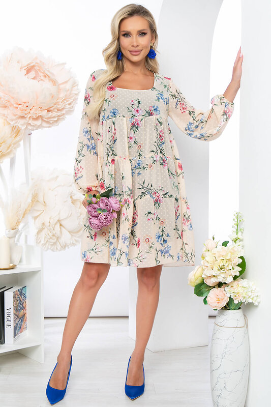 LT Collection Платье 279863 П5215 бежевый, синий