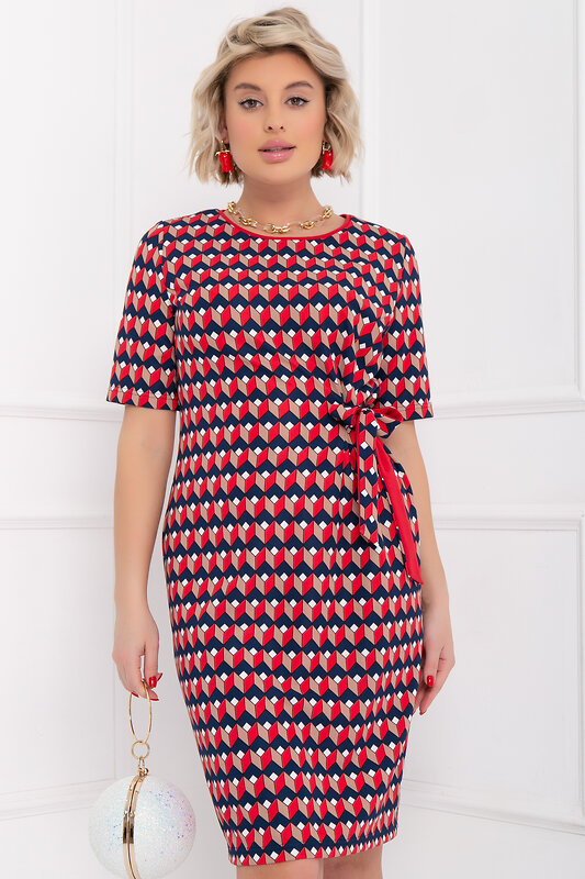 Bellovera Платье 280672 31П4940 красный, синий
