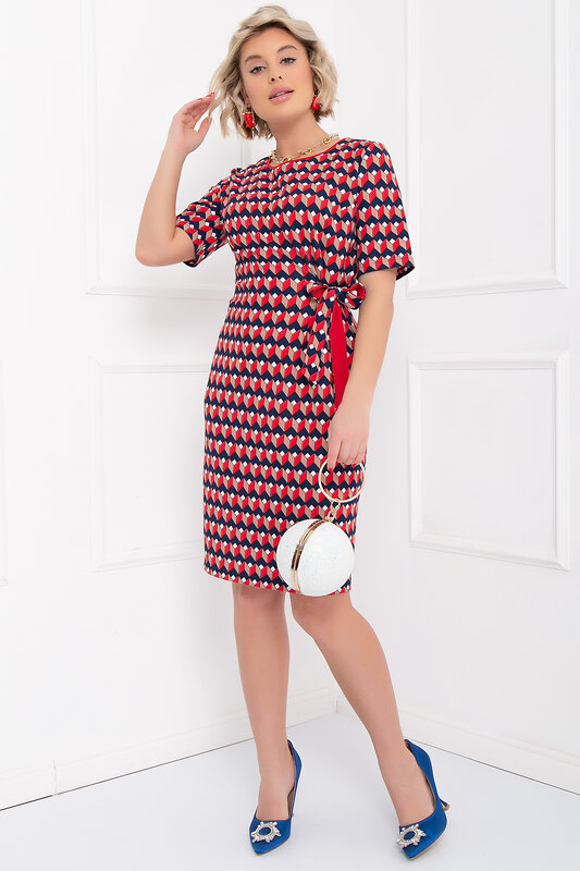 Bellovera Платье 280672 31П4940 красный, синий
