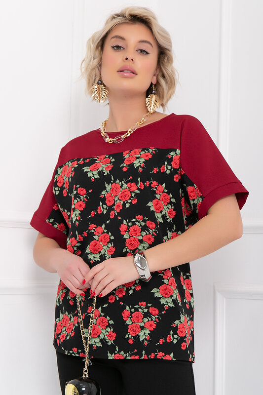 Bellovera Блузка 280674 55Б4952 бордовый