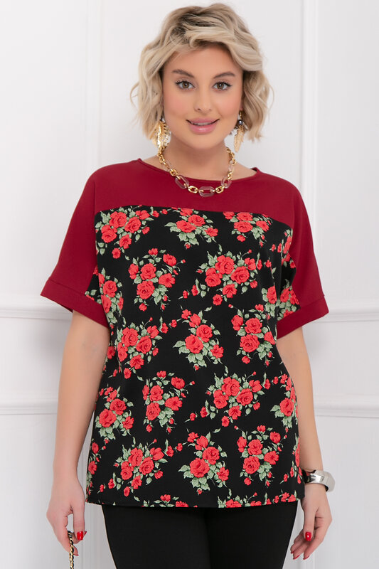 Bellovera Блузка 280674 55Б4952 бордовый