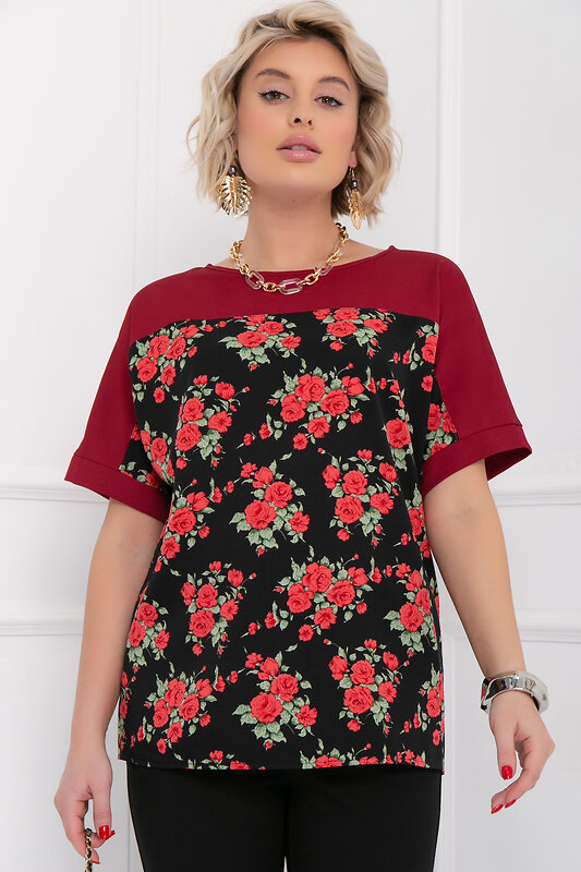 Bellovera Блузка 280674 55Б4952 бордовый