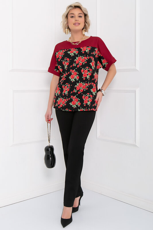 Bellovera Блузка 280674 55Б4952 бордовый