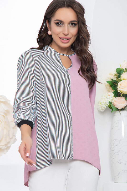 LT Collection Блуза 281559 Б5315 розовый/серый