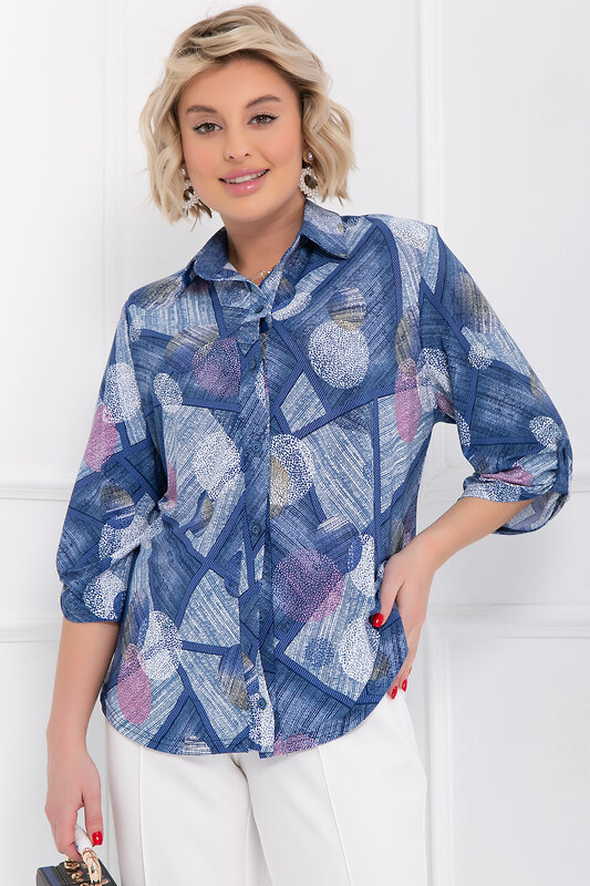 Bellovera Блузка 281578 71Б4976 голубой, розовый