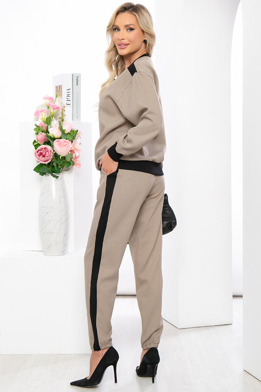 LT Collection Костюм 281729 К5232 бежевый, коричневый, чёрный