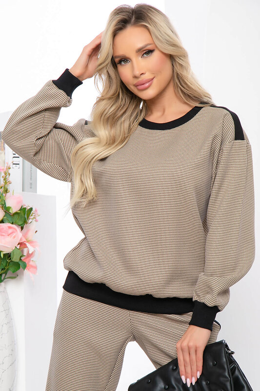 LT Collection Костюм 281729 К5232 бежевый, коричневый, чёрный
