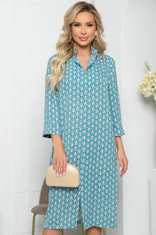 LT Collection Платье 281747 П5320 пудра, бирюзовый