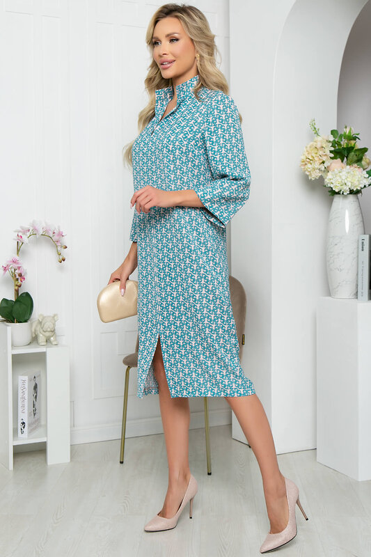 LT Collection Платье 281747 П5320 пудра, бирюзовый