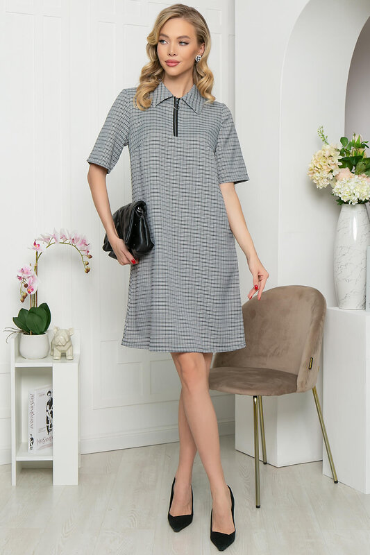 LT Collection Платье 282312 П5431 чёрный, белый