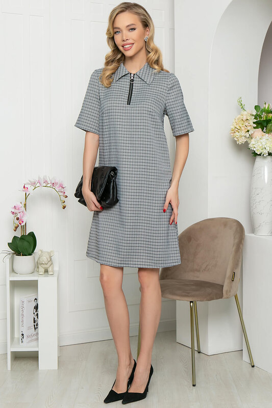 LT Collection Платье 282312 П5431 чёрный, белый