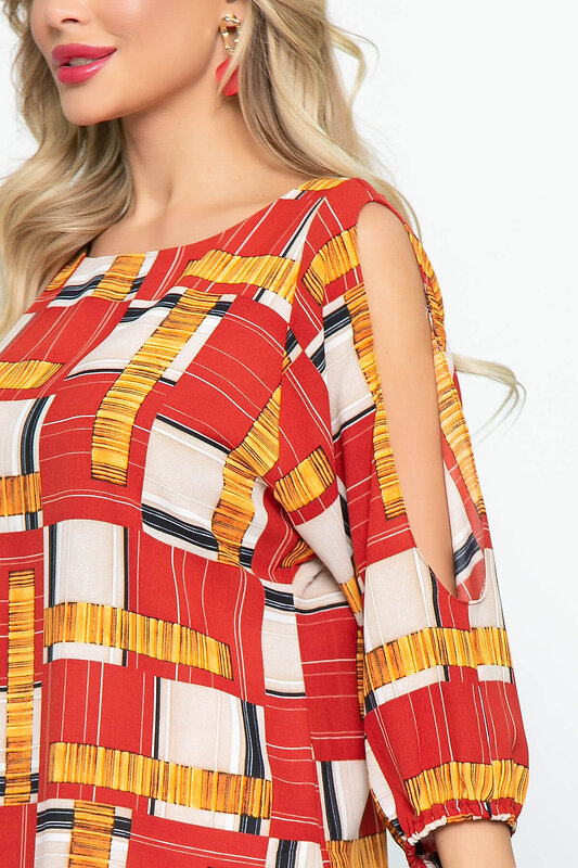 LT Collection Туника 282328 Б5244 мультиколор (терракотовый, рыжий, бежевый)