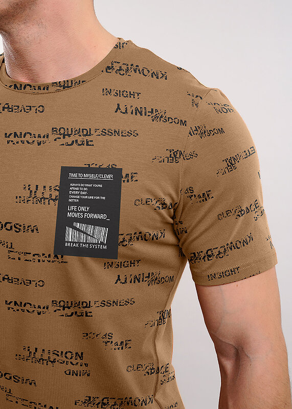CLEVER Джемпер 282443 532131/12гн maxi св.коричневый/чёрный