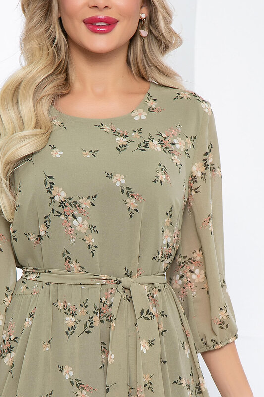 LT Collection Платье 284573 П5454 оливковый