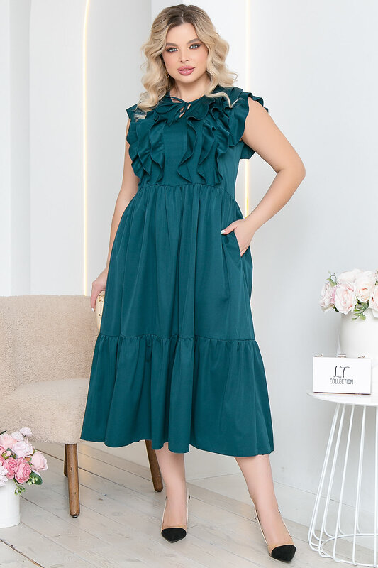 LT Collection Платье 284580 П5423 изумрудный