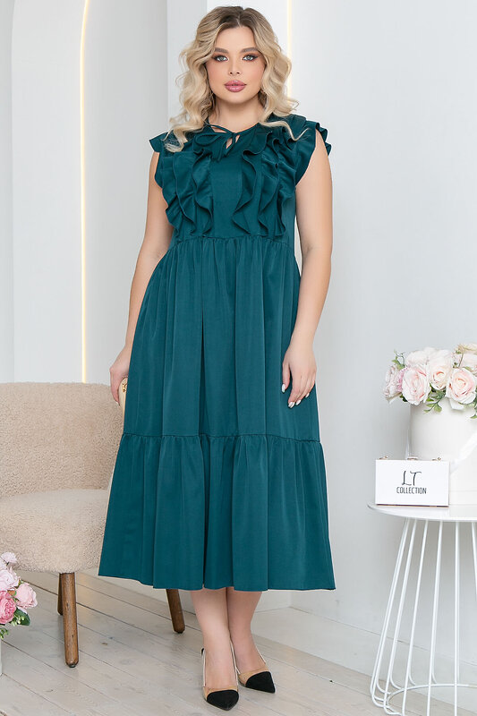 LT Collection Платье 284580 П5423 изумрудный