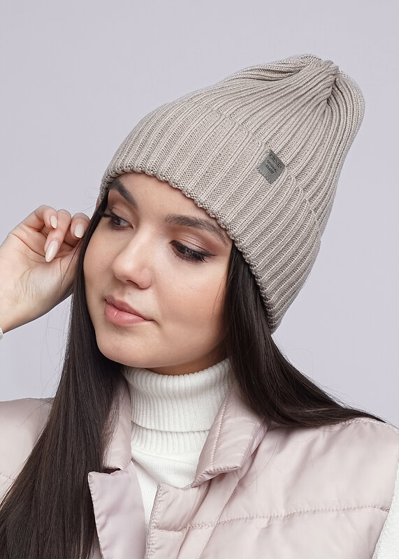 CLEVER Шапка 284686 533726ак св.коричневый