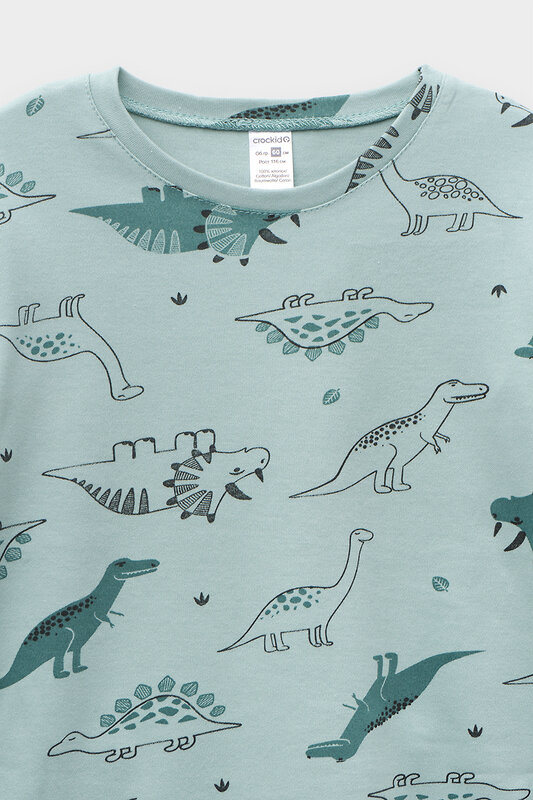 CROCKID Пижама 284890 К 1552 голубой прибой, динозавры