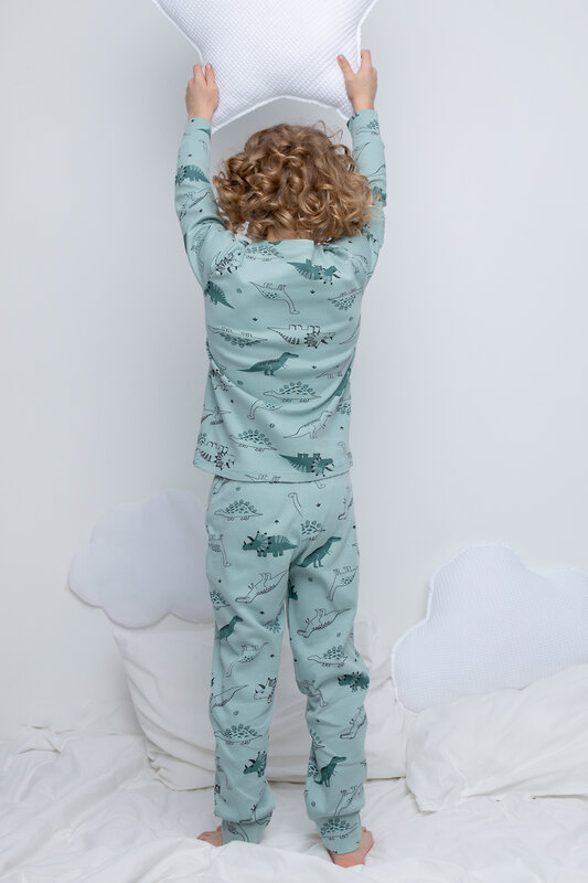 CROCKID Пижама 284890 К 1552 голубой прибой, динозавры