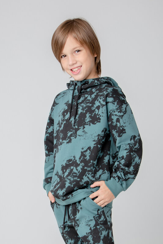 CROCKID Джемпер 284912 КР 302001 темный малахит, текстурные полосы