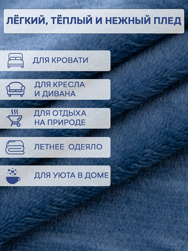TEXREPUBLIC Плед 288428 59958 Синий