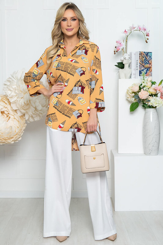 LT Collection Рубашка 288810 Б5321 персиковый