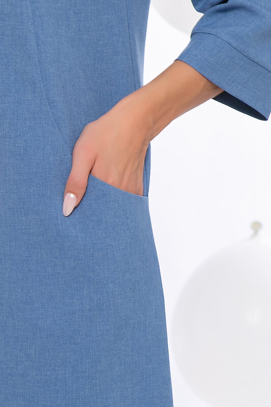 LT Collection Платье 288816 П5411 джинсовый синий