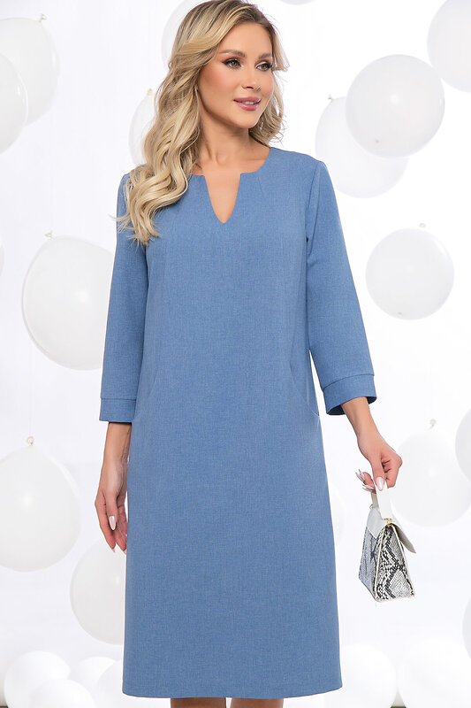 LT Collection Платье 288816 П5411 джинсовый синий