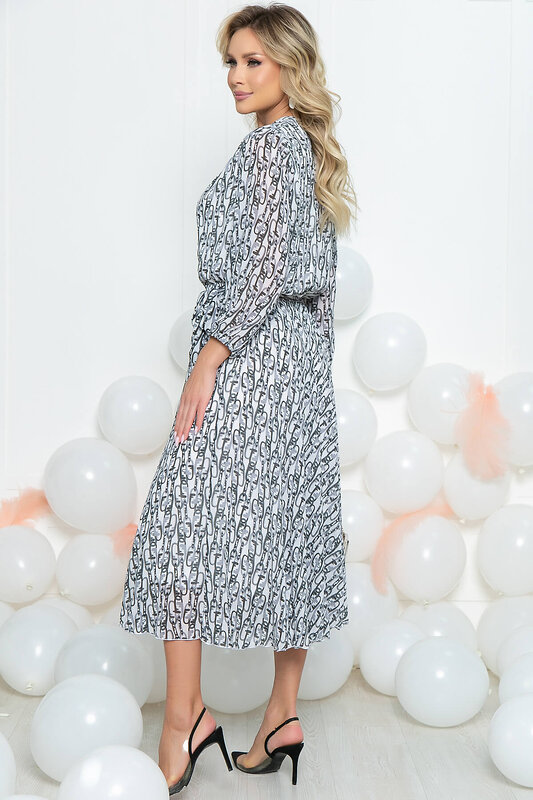 LT Collection Платье 289528 П5477 белый, чёрный