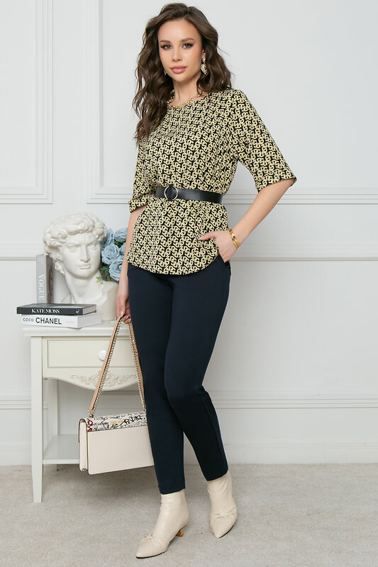 Bellovera Блузка 289758 71Б5051 чёрный, песочный