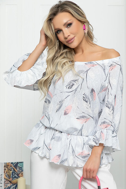 LT Collection Блуза 290719 Б5583 светло-серый