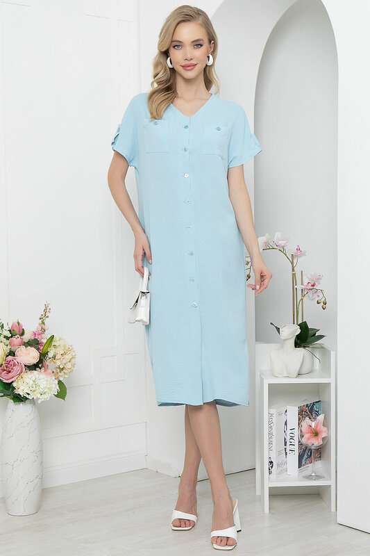 LT Collection Платье 292411 П5536 голубой