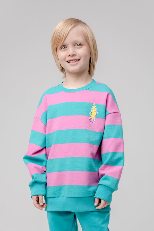 CROCKID Джемпер 297082 КР 302067 зеленый водопад, полоска