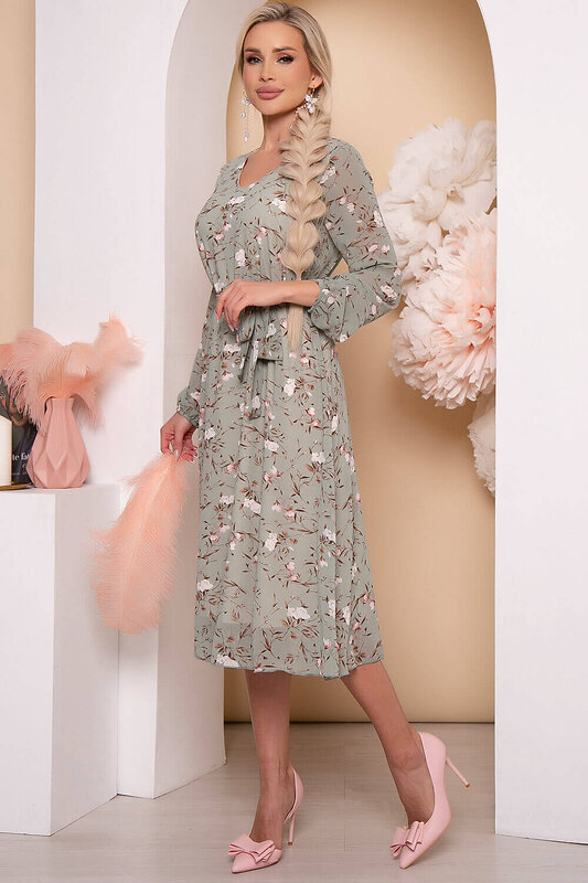 LT Collection Платье 297276 П5778 оливковый