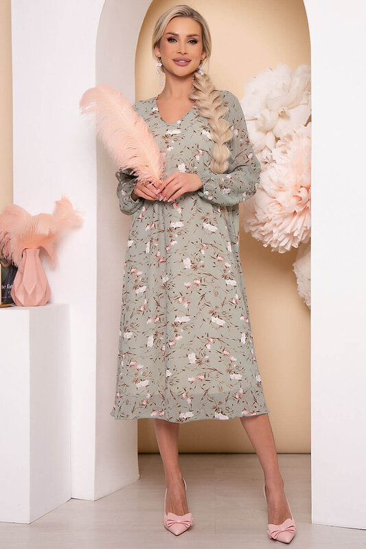 LT Collection Платье 297276 П5778 оливковый