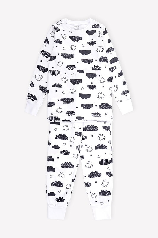 CROCKID Пижама 298513 К 1550 тучки на белом