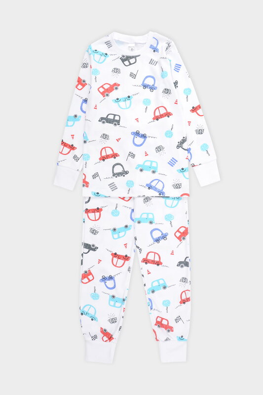 CROCKID Пижама 298524 К 1550 машинки на белом