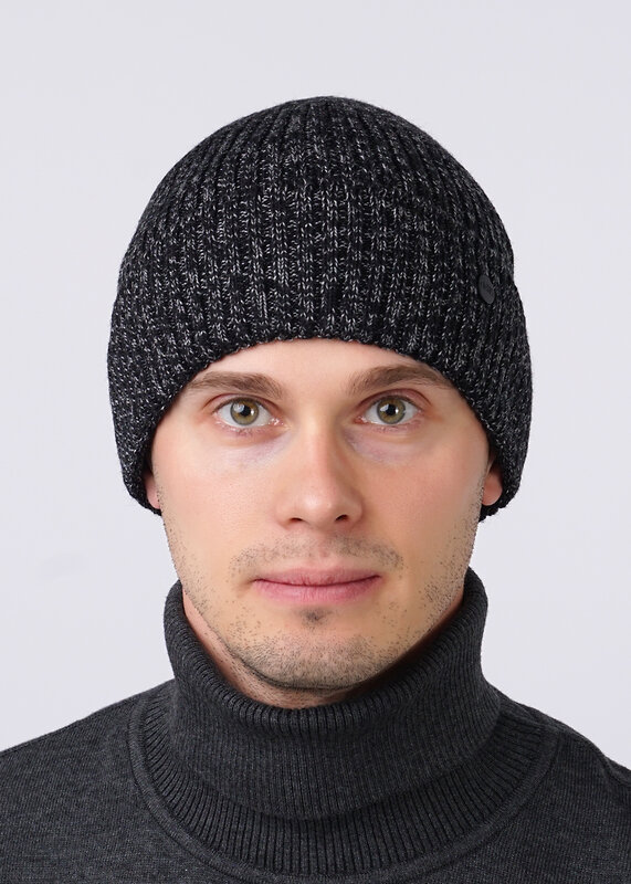 CLEVER Шапка 299421 413280аш флис меланж серый/чёрный