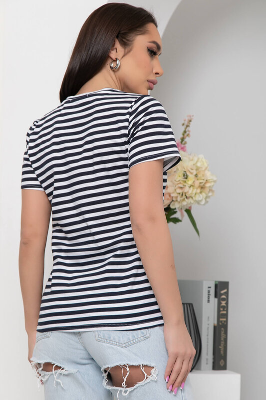 LT Collection Футболка 301135 Б5934 белый, чёрный