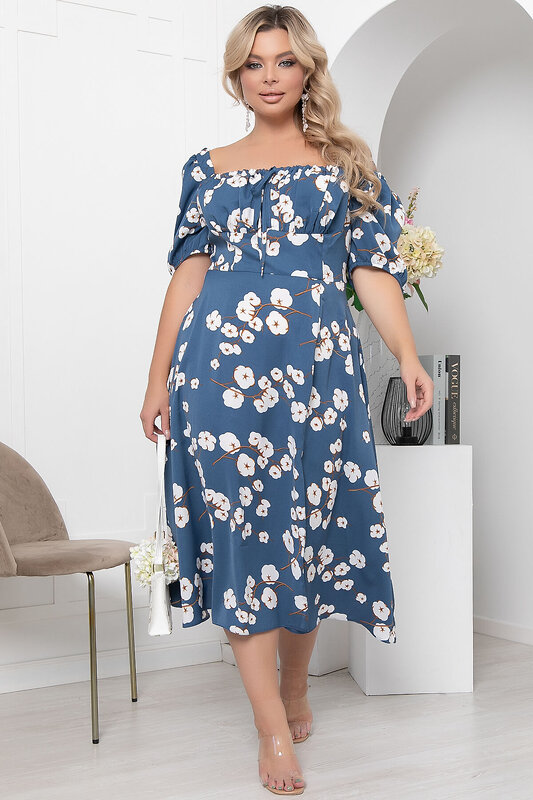 LT Collection Платье 301704 П5892 джинсовый