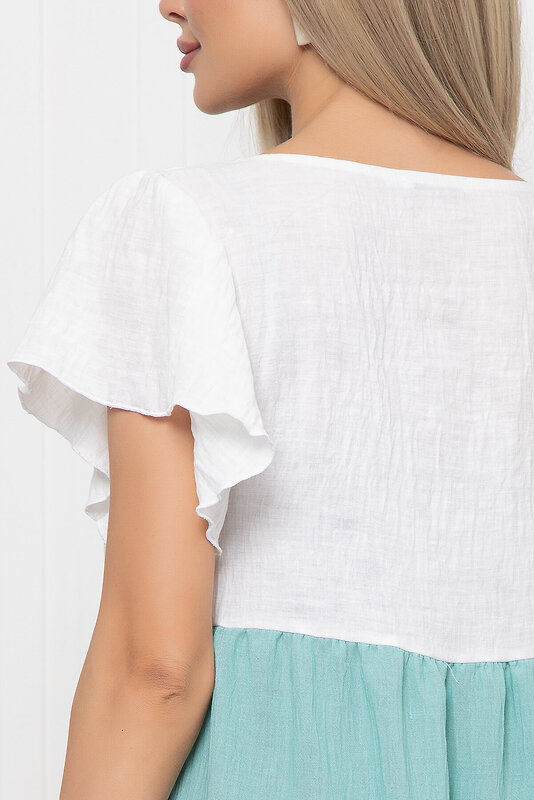 LT Collection Платье 302100 П6053 мятный, белый
