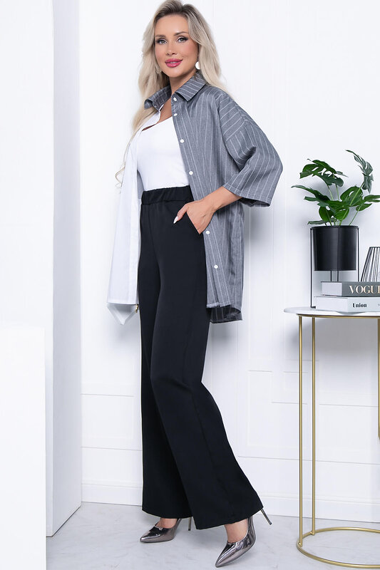 LT Collection Рубашка 307860 Б7165 серый, белый