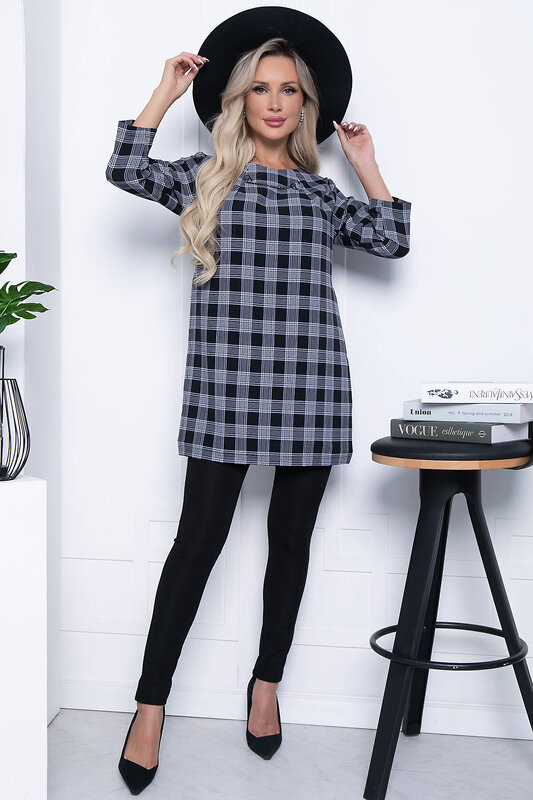 LT Collection Туника 310968 Б7213 серый, чёрный