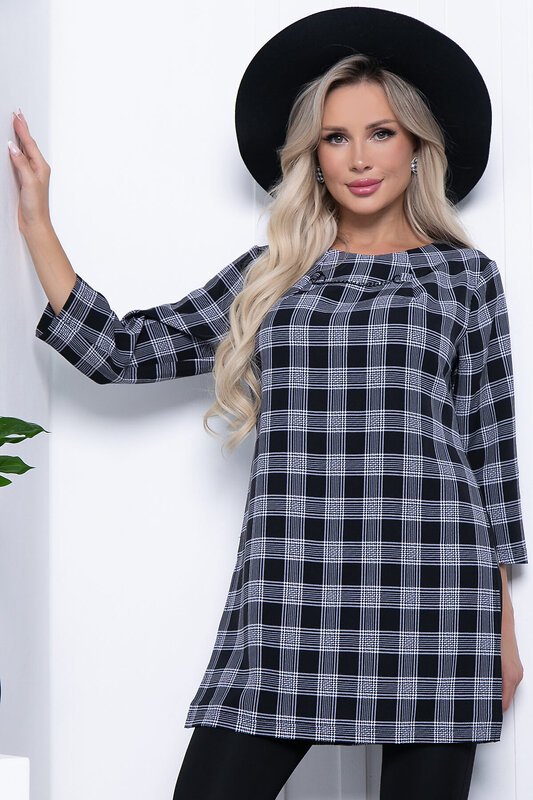 LT Collection Туника 310968 Б7213 серый, чёрный