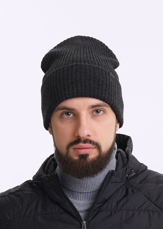 CLEVER Шапка 312497 423565аш меланж т.серый