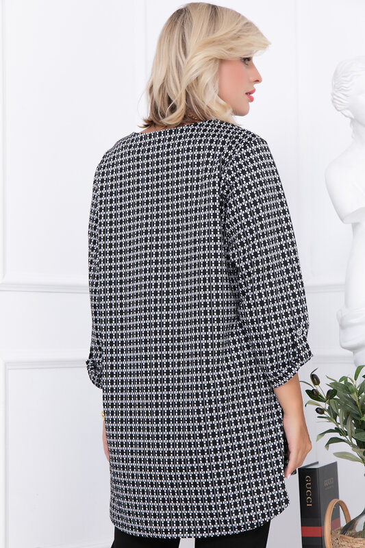 Bellovera Туника 312896 71Б5476 чёрный, белый
