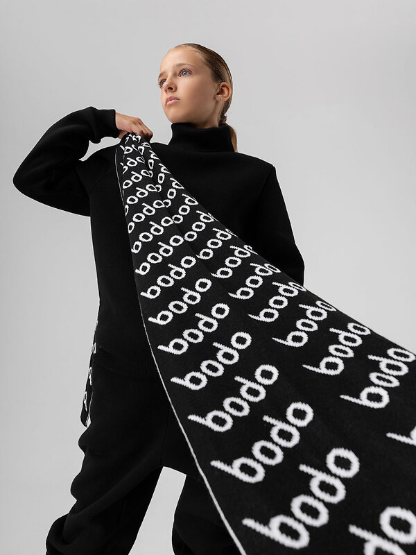 Bodo Шарф 316346 12-129 черный (белый)