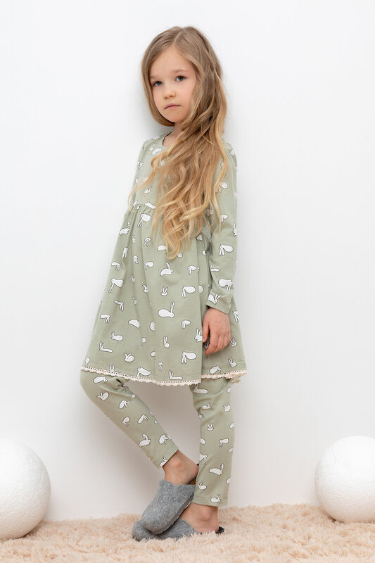 CROCKID Бриджи 316606 КР 4074 шалфей, смешные зайки